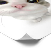 Süße getigerte Kätzchen-Zeichentrickfigur Poster (Ecke)