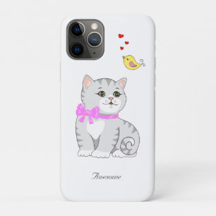 Süße getigerte Kätzchenkatze auf Weiß Case-Mate iPhone Hülle