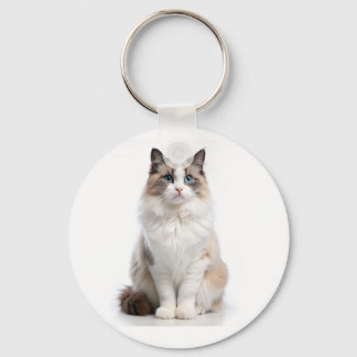 Süße getigerte Katze mit hellen Augen Schlüsselanhänger