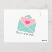 Süße getigerte Katze mit Kuchen Perfekter Geburtst Postkarte (Rückseite)