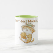 Süße Ginger-Tabby-Katze Taiyaki-Kaffeetasse Tasse (Zentrum)