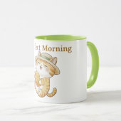 Süße Ginger-Tabby-Katze Taiyaki-Kaffeetasse Tasse (VorderseiteRechts)