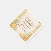 Süße Gingham-Honigbiene-Baby-Party Serviette (Ecke)