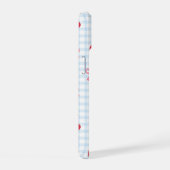 Süße Gingham-Kirsche-iPhone-Hülle mit Schleife Coq iPhone 15 Hülle (Rechte Seite)