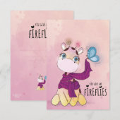 Süße Giraffe Aquarell Einladung (Vorne/Hinten)