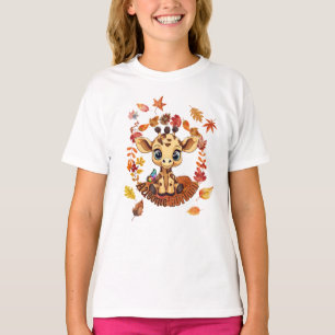 Süße Giraffe „Autismus Erstaunlicher Herbst“ T-Shirt