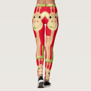 Süße Giraffe beim Fressen  Thunder_Cove Leggings
