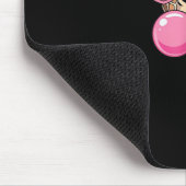Süße Giraffe bläst rosa Kaugummi Sonnenbrille Mousepad (Ecke)