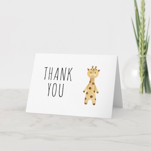 Süße Giraffe Dankeskarte (Vorderseite)