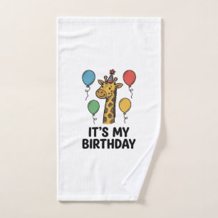 Süße Giraffe Geburtstags-Shirt Vintage Party Desig Handtuch