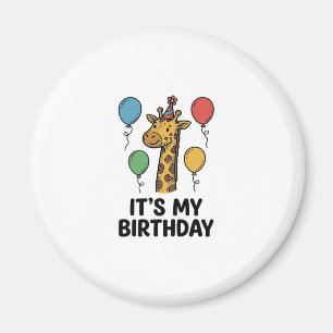 Süße Giraffe Geburtstags-Shirt Vintage Party Desig Magnet