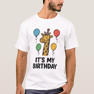Süße Giraffe Geburtstags-Shirt Vintage Party Desig T-Shirt