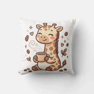 Süße Giraffe-Kaffeewurfkissen Kissen