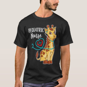 Süße Giraffe Kinderkrankenschwester Rn Kinderärzti T-Shirt