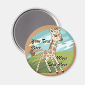 Süsse Giraffe Magnet (Vorderseite/Rückseite)