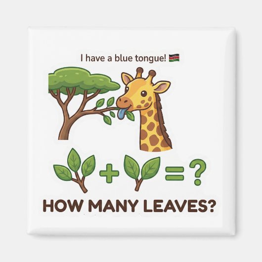 Süße Giraffe-Mathe-Magnet für Kinder Magnet (Vorne)