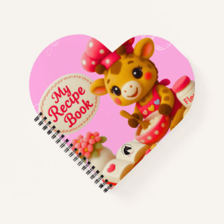 Süße Giraffe Mein Rezeptbuch Kawaii Rosa Notizbuch