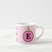Süße Giraffe Name Initial rosa Espressotasse (Rechts)