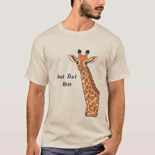 Süße Giraffe personalisiert T-Shirt (Vorderseite)