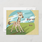 Süsse Giraffe Postkarte (Vorne/Hinten)