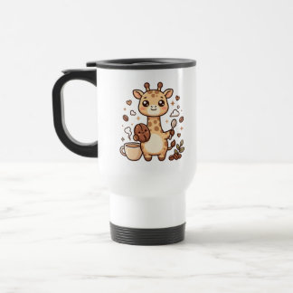 Süße Giraffe-Reisemug Kawaii-Kunst Reisebecher