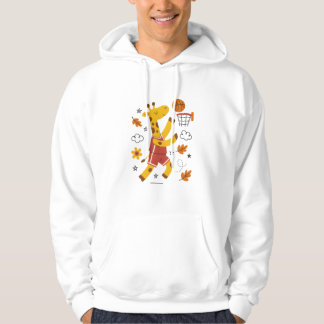 Süße Giraffe spielt Cartoon-Basketball Hoodie