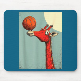 Süße Giraffe Tier Lustiges Basketball-Design Mousepad