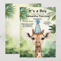 Süße Giraffen-Dschungel-Baby-Party-Schöne