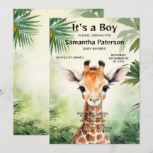 Süße Giraffen-Dschungel-Baby-Shower-Party Schön