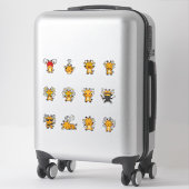 Süße Giraffen-Emoji-Sticker-Packung Aufkleber (Koffer)