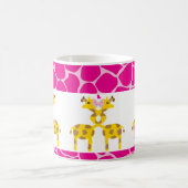 Süße Giraffen im Liebe-Rosa Kaffeetasse (Mittel)