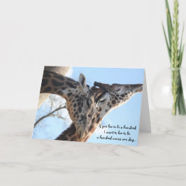Süße Giraffen, Jahrestags-Karte Karte