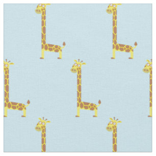 Süße Giraffen-Kinder-Babyzimmer Hellblau Stoff