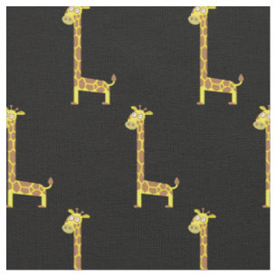 Süße Giraffen-Kinder-Babyzimmer Schwarz Stoff