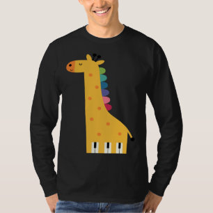 Süße Giraffen-Klaviaturmusik T-Shirt
