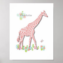 Süße Giraffen-Launenhaftigkeit Kinder Personalisie