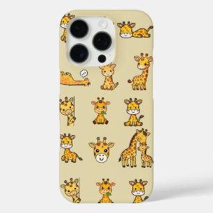 Süße Giraffen-Muster-Handyhülle – Adorable Kawaii iPhone 16 Pro Hülle
