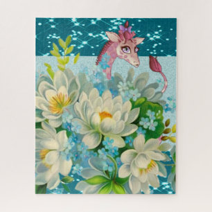 Süße Giraffenblumen Puzzle