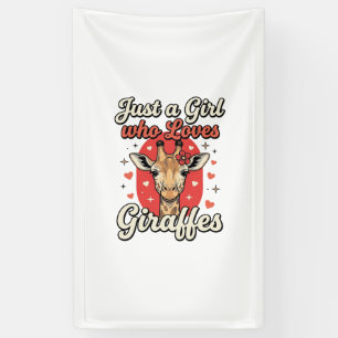 Süße Giraffenliebhaber Vintage Mädchen Shirt Desig Banner