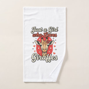 Süße Giraffenliebhaber Vintage Mädchen Shirt Desig Handtuch
