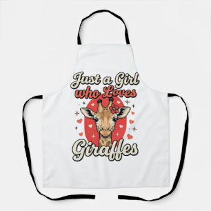 Süße Giraffenliebhaber Vintage Mädchen Shirt Desig Schürze