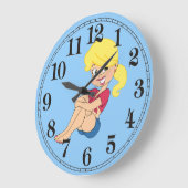 Süsse-Girl-Runde (große Wandklemme) Große Wanduhr (Winkel)