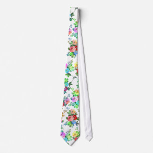 Süße, girly Aquarelle malen Rosen, floral, Blüte Krawatte