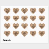Süße Girly Brown Gingham Aufkleber (Blatt)