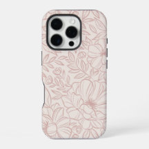 Süße, girly, pastellrosa florale Handyhülle