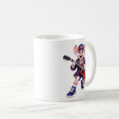 Süße Gitarren-Felsenmaus-Musikfigur Kaffeetasse (VorderseiteRechts)