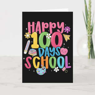 Süße glückliche 100 Tage Schule erster Schultag Karte