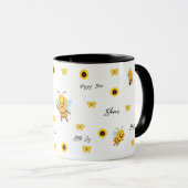 Süße glückliche Biene Kinder Tasse (VorderseiteRechts)