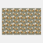 Süße glückliche Bienen Geschenkpapier Set (Vorderseite 2)