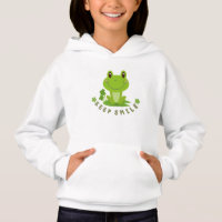 Süße glückliche Frosch-Hoodie für Mädchen mit „Kee